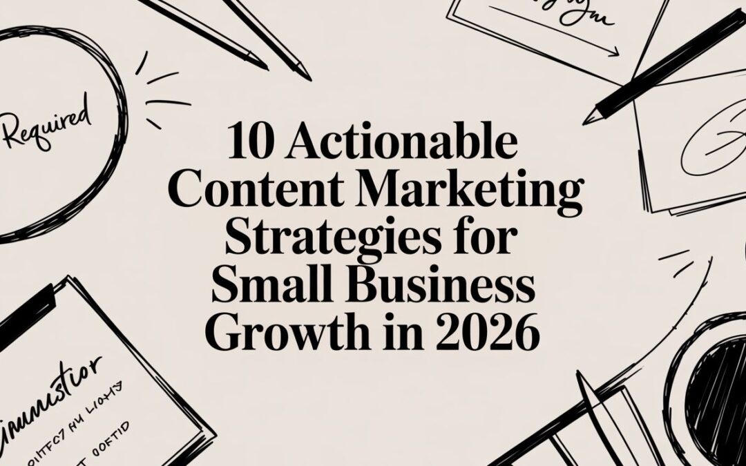 10 Actionable Content Marketing Strategies for Small Business Growth in 2026