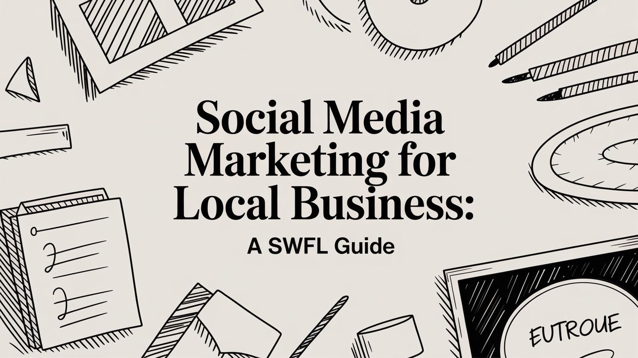 social-media-marketing-for-local-business-sketch-illustration social-media-marketing-for-local-business-sketch-illustration