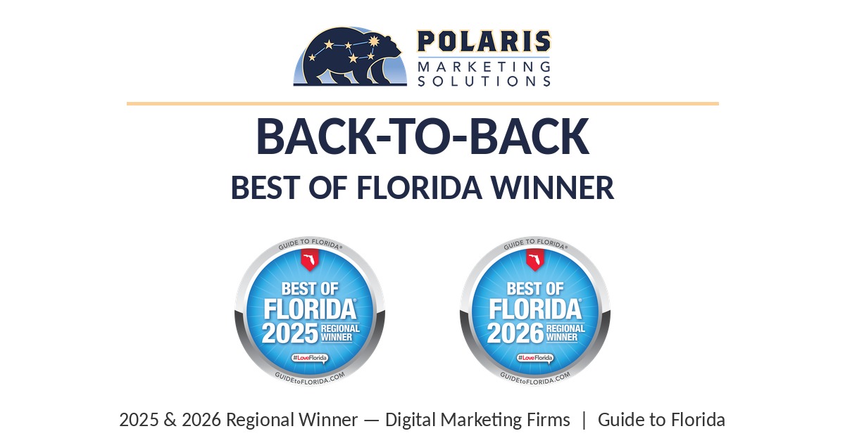 Polaris Marketing Solutions, Back-to-Back Best of Florida Regional Winner 2025 and 2026